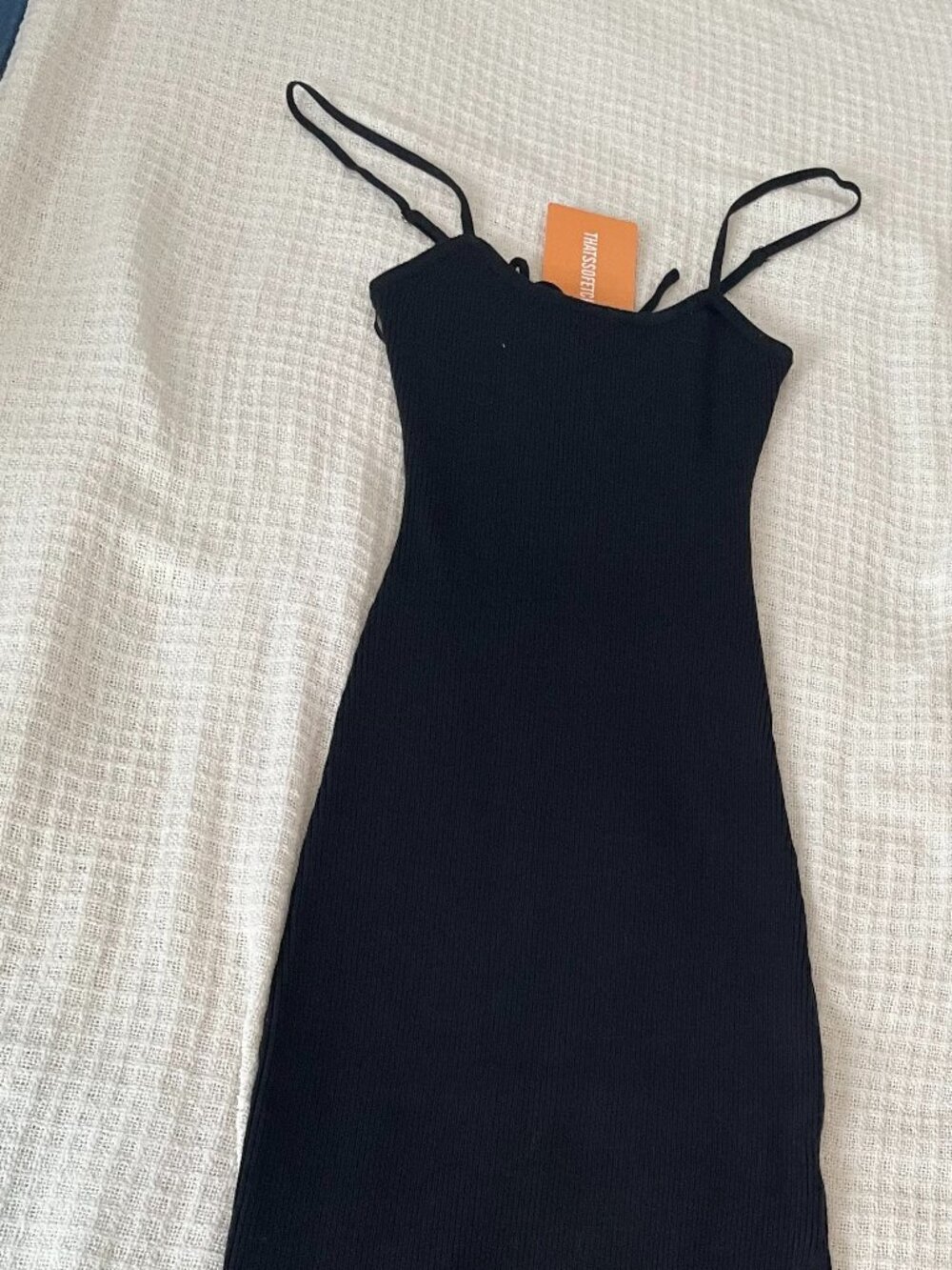 NWT Sexy That's so Fetch bodycon Black Knit Midi Dress Small